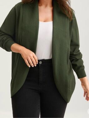 NWT BloomChic Arc Hem Folded Collar Drop Shoulder Cardigan Size 3x (22-24)